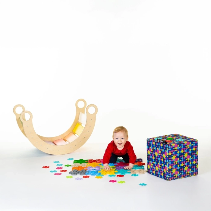 משטחי תחושה - מיני פאזלים צבעוניים