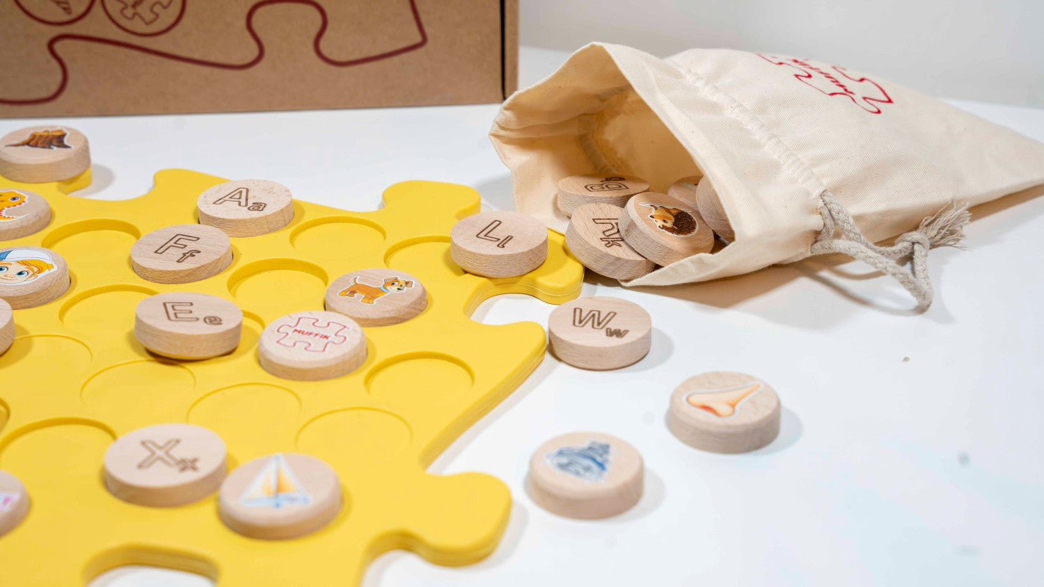 משטח פאזל תחושתי - אלפבית לימון