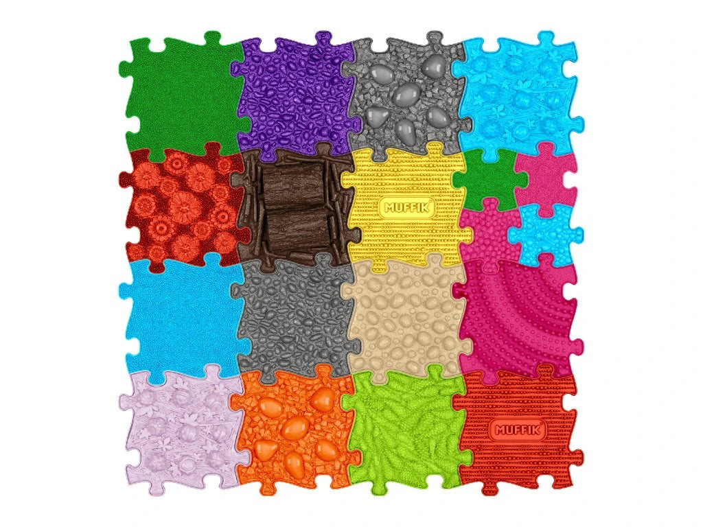 משטחי פאזל תחושתיים – סט פרימיום ענק
