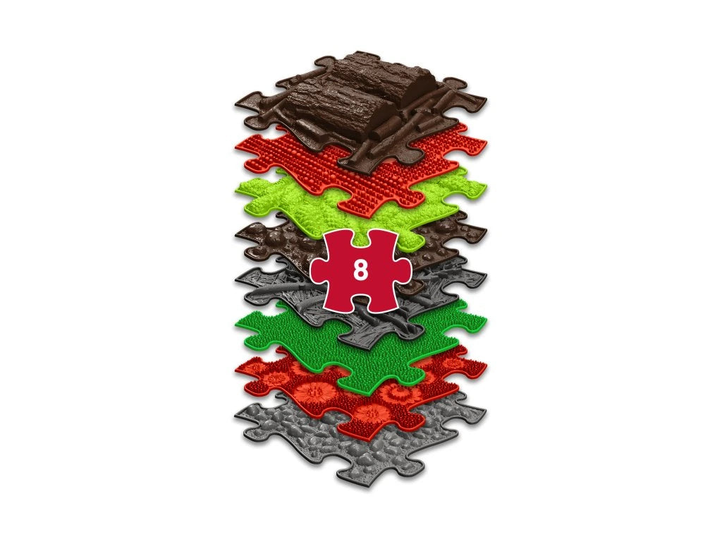 משטחי פאזל תחושתיים – חברים על ארבע