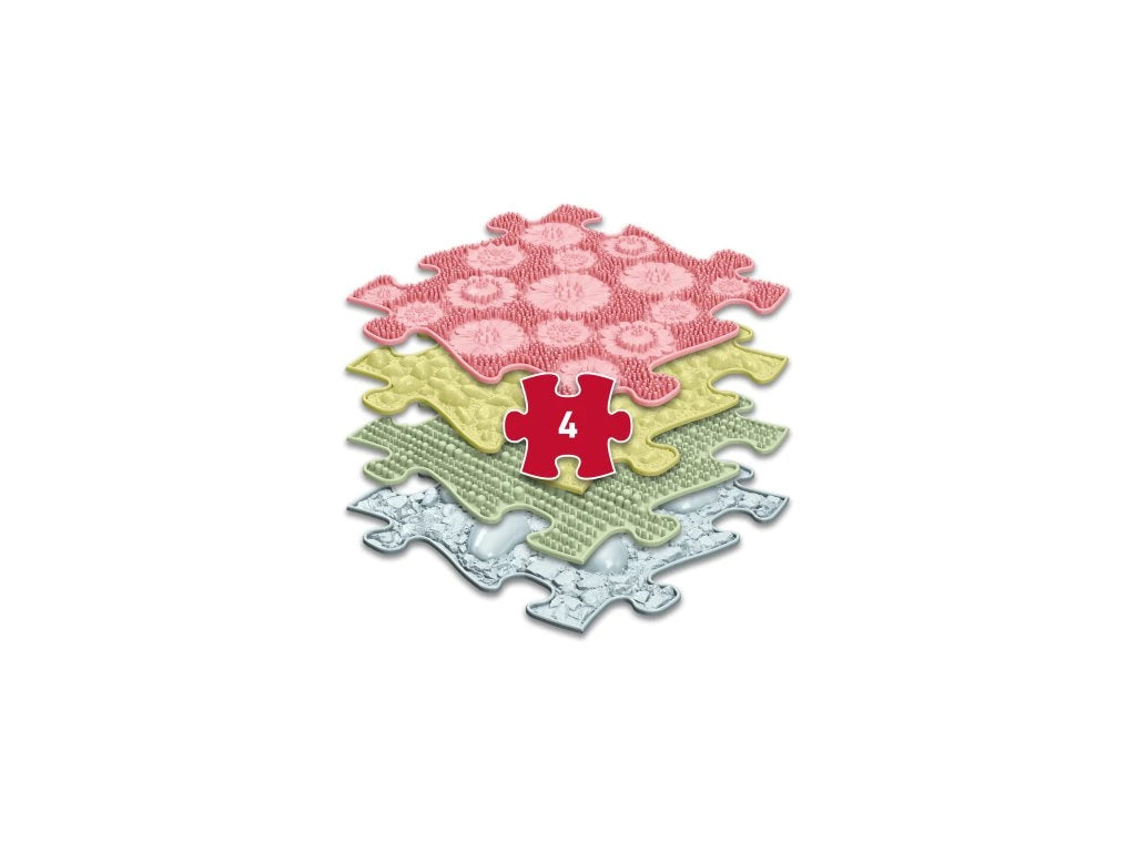 משטחי פאזל תחושתיים – פסטל 4 חלקים