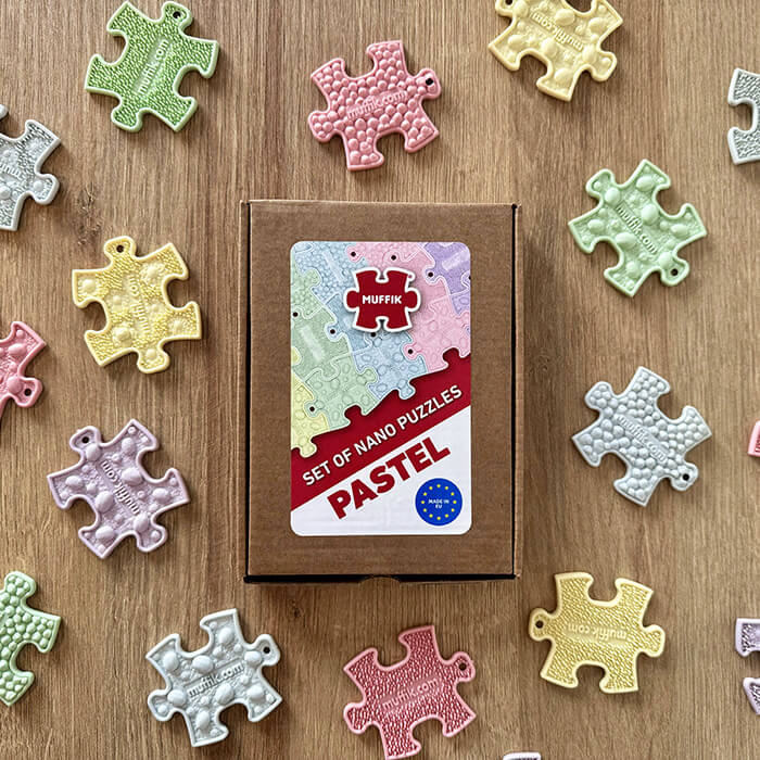 סט נאנו פאזלים תחושתיים - צבעי פסטל